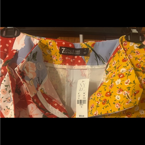 New York & Company Colorful Floral Mini Skirt - Picture 2 of 3